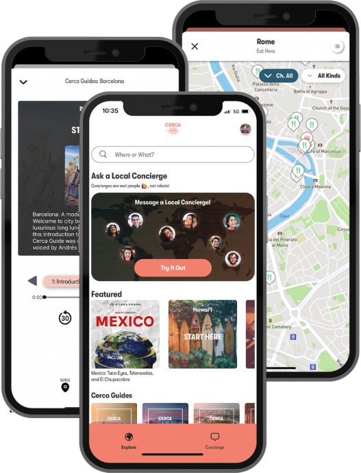 Cerca App on iphone