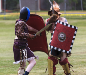 Gladiators in Rome with kids