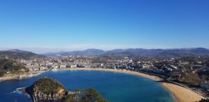 La Concha Beach in San Sebastián, Spain